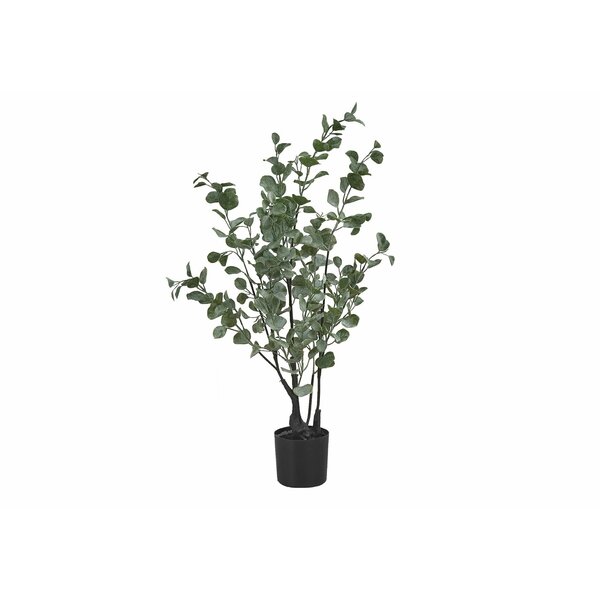 Monarch Specialties Artificial Plant, 35" Tall, Eucalyptus Tree, Indoor, Faux, Fake, Floor, Greenery, Potted, Decorative I 9562